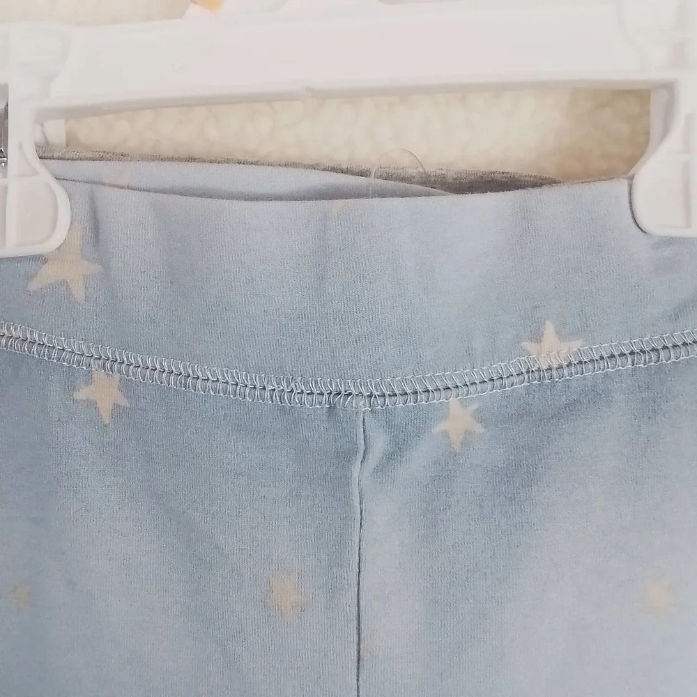 Carter's Kid Set of 2 Leggings Girl's Size 10, Blue w Stars, Grey w Racer Stripe